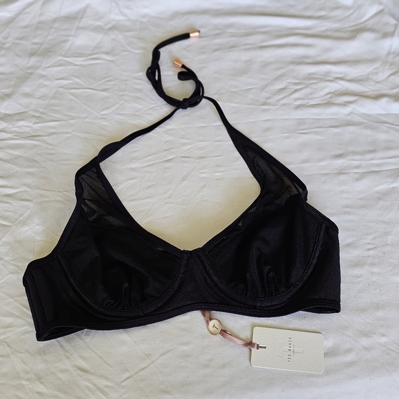 Ted Baker scalloped mesh cupped Bikini top - Picture 9 of 11
